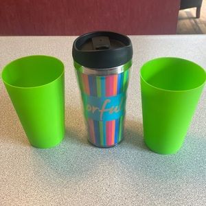Set of 3 Colorful Cups!